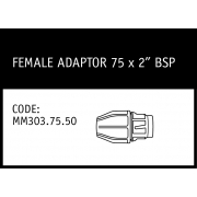Marley Philmac Female Adaptor 75 x 2 BSP - MM303.75.50